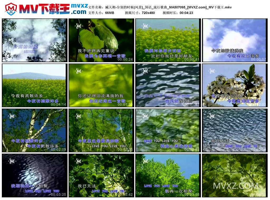 臧天朔-分别的时候(风景)_国语_流行歌曲_MA507095